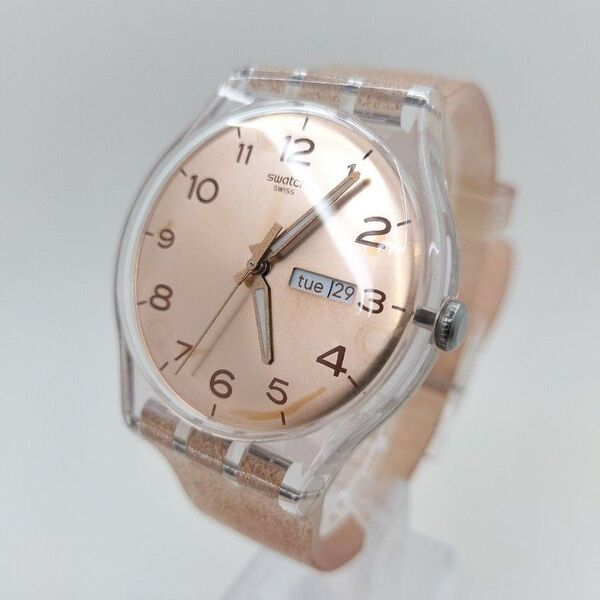Swatch スウォッチ PINK GLISTAR SUOK703 腕時計 アナログ クオーツ 3針 新品電池交換済み