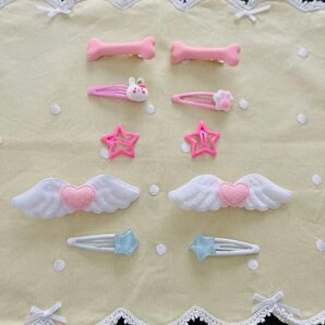 8個セット ヘアピン まとめ売り ピンク 水色 ヘアアクセサリー