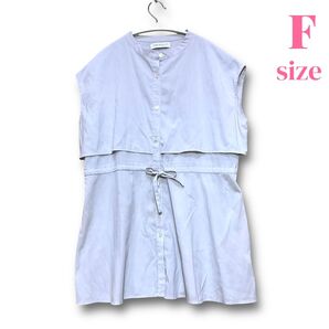 A DAY IN THE LIFE アディインザライフ ノースリーブシャツ《F》ノーカラーチュニック