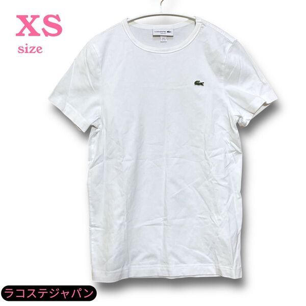 ラコステ☆LACOSTE コットン100%Tシャツ《XS》ホワイト 半袖 Tシャツ カットソー ラコステ ロゴ