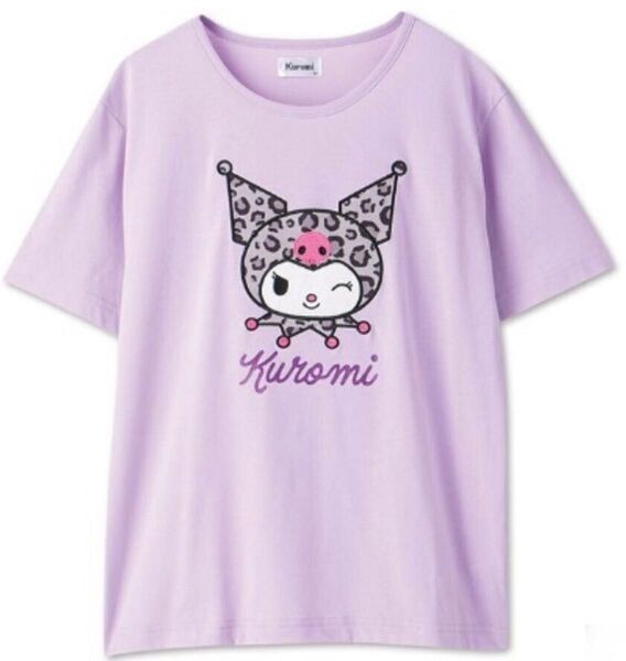 新品 クロミちゃん ヒョウ柄 半袖カットソー Mサイズ 紫色 半袖Tシャツ 豹柄 ひょう柄 クロミ マイメロディ ロンT サンリオ