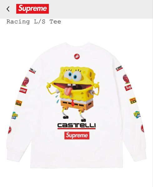 【新品・未使用】Supreme SpongeBob SquarePants Castelli Racing L/S Tee / M