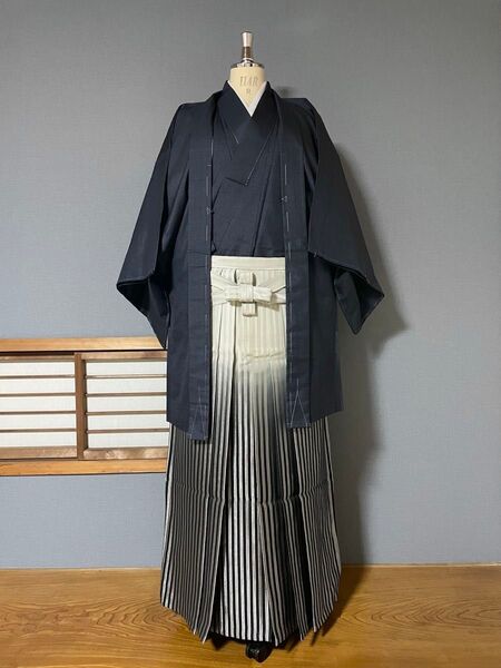 アンサンブル 正絹 本場大島紬 紋付袴 袴セット 男物 羽織 着物
