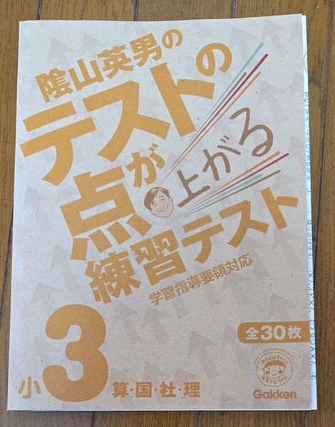 陰山英男のテストの点があがる練習テスト 小学3年