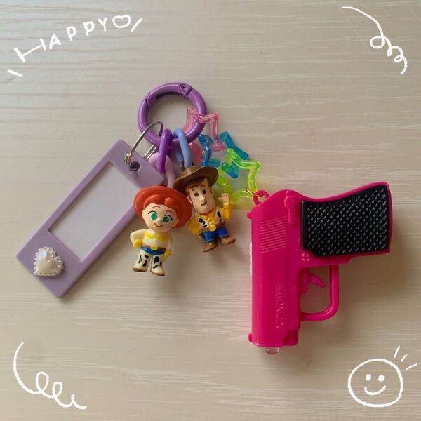 handmade*トイストーリー ネームキーホルダー じゃらじゃらキーホルダー