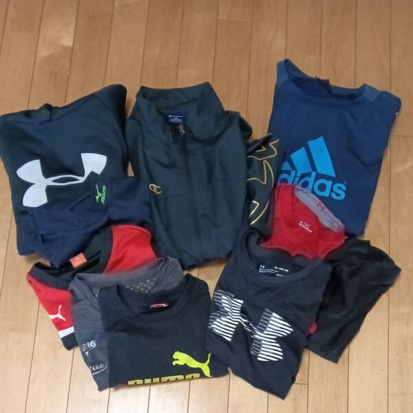 男の子 スポーツウェア adidas プーマ アンダーアーマー チャンピオン 10点セット 150 半袖長袖いろいろ