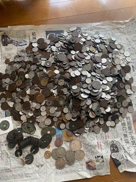 古銭 まとめ売り 大量 銀貨 天保通宝など 7.5キロくらい