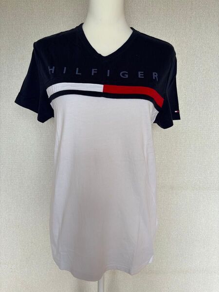 TOMMY HILFIGER VネックTシャツ トリコロールカラーメンズSサイズ トミーヒルフィガー
