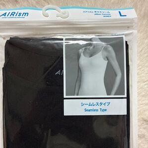 UNIQLO エアリズム キャミソール 黒 サイズL シームレスタイプ 新品
