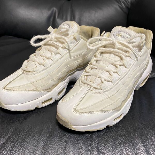 ナイキ エアマックス95 25.5cm ホワイト ベージュ グレー NIKE Air Max 95 25.5センチ