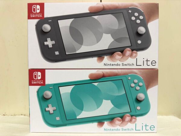 新品未開封 任天堂 スイッチ ライト Switch Lite 本体 ターコイズ グレー 2台セット 店舗印なし