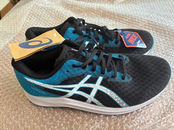 アシックス HYPER SPEED 2 WIDE ブラック/アイランドブルー asics 26.5cm