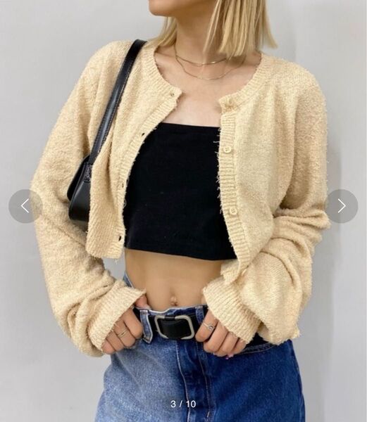 新品タグ付きWHO'S WHO galleryファンシーヤーンカーデ¥4,950