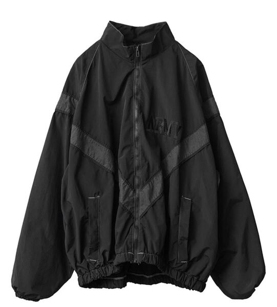 実物 米軍 U.S.ARMY IPFU フィットネスジャケット DEEP BLACK染め XXXLARGE-SHORT 完売