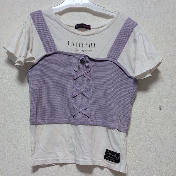 Tシャツ 重ね着風 140