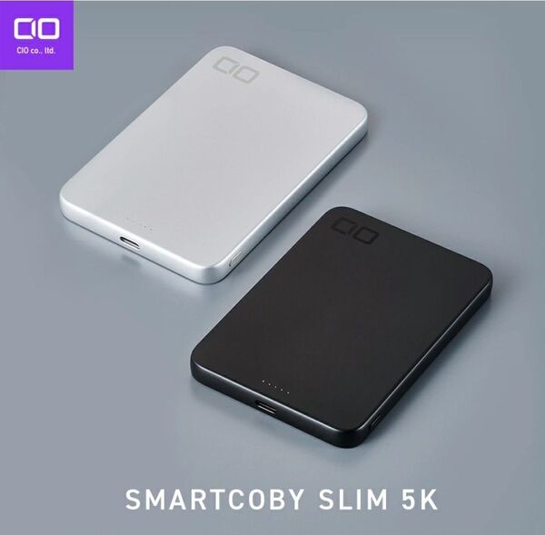 【新品未開封】CIO SMARTCOBY SLIM 5K シルバー 5000mAh ワイヤレス充電 MagSafe対応