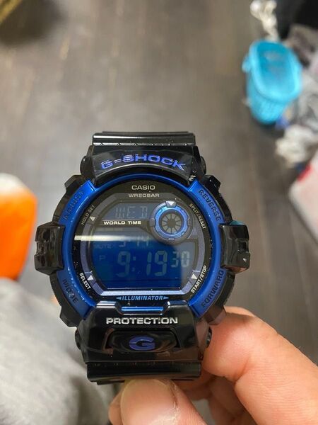 CASIO G-SHOCK 3285 WR20BAR 腕時計 デジタル ブラック×ブルー