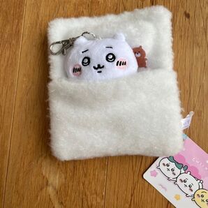 Chiikawa ぬいぐるみマスコット おふとんリールパスケース ホワイト 新品未使用