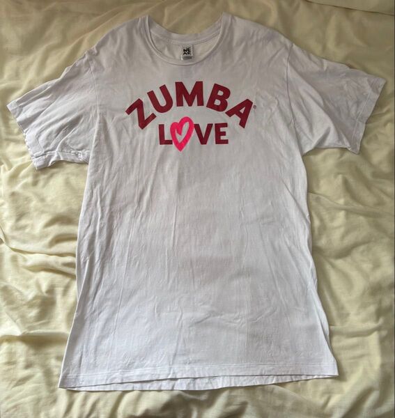 正規品 ZUMBA ズンバ LOVE 半袖Tシャツ ホワイト系 フリーサイズ
