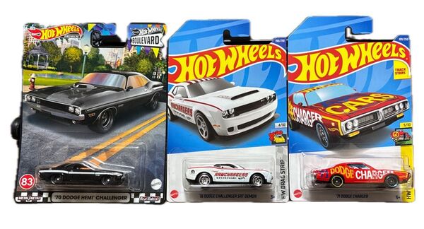 ホットウィール ダッジ チャージャー&チャレンジャー3台セット 未開封