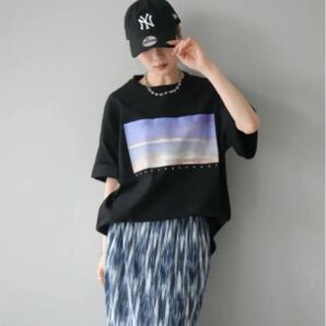 グラフィックビッグTシャツ ブラック リュミエ lumier 同型 レディース
