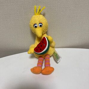SESAME STREET セサミストリート ビックバード スイカ お座りマスコットキーホルダー