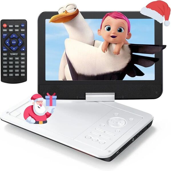 ◆新品◆ Surfola ポータブル DVDプレーヤー 10.5インチ ポータブルDVDプレーヤー 充電池内蔵 地域制限なし