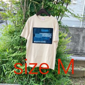 897 襤褸 tシャツ 古布 リメイク 藍染 藍染め パッチワーク 刺し子 ヴィンテージ オリジナル