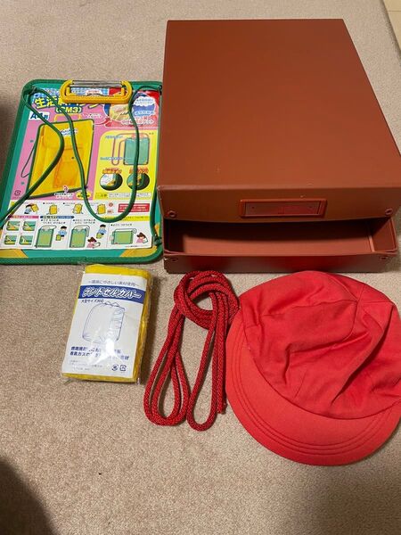 美品 小学生 新学期 一式セット 生活科バッグ 縄跳び 紅白帽子 お道具箱 雨の日用ランドセルカバー未使用イエロー