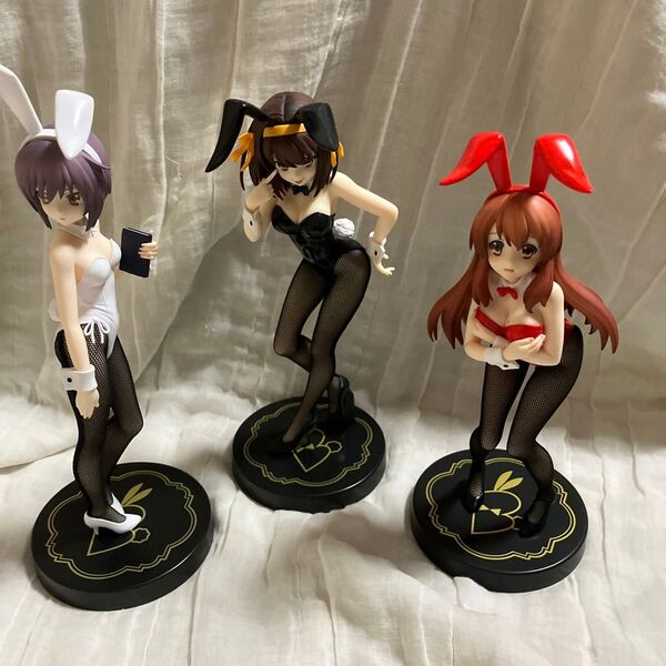涼宮ハルヒの憂鬱 Bicu BiCute Bunnies 長門有希 涼宮ハルヒ 朝比奈みくる フィギュア 3個セット まとめ売り