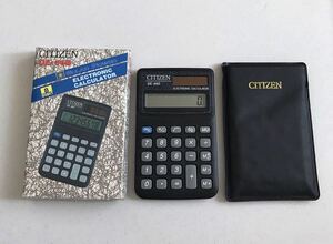 貴重・箱付き・収納ケース付属/昭和 レトロ/シチズン CITIZEN 電卓 DE-460 計算機 昭和レトロ ソーラー