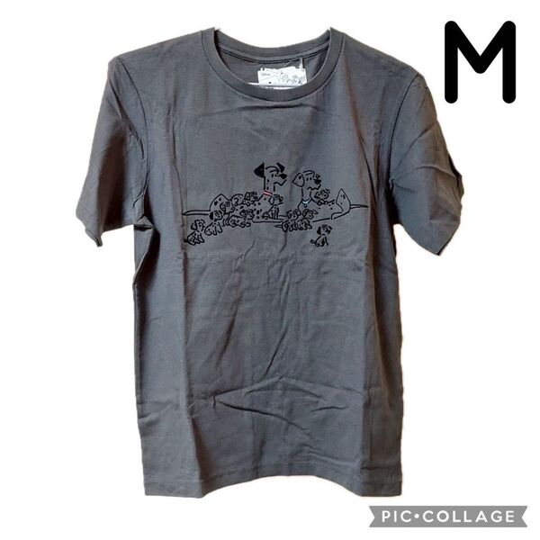 ユニクロ ディズニー 長場雄 101匹わんちゃん 半袖 ダークグレー M UNIQLO ポンゴ パディータ 新品 disney