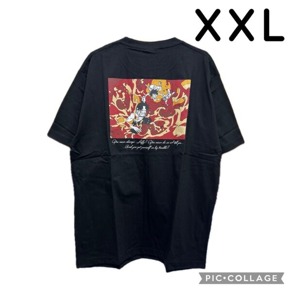 GU ONE PIECE グラフィックT エース 半袖 ブラック XXL 2XL 3L Tシャツ ワンピース 新品 ジーユー 黒