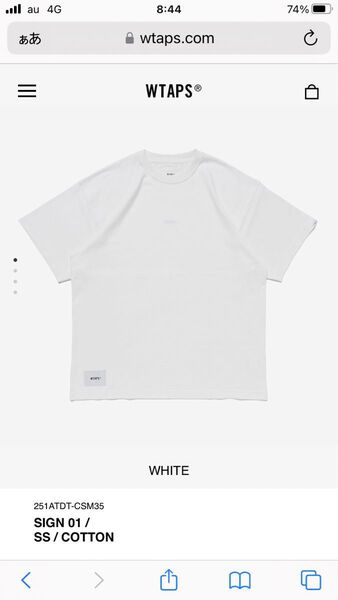 25ss 新作 WTAPS SIGN 01 / SS / COTTON