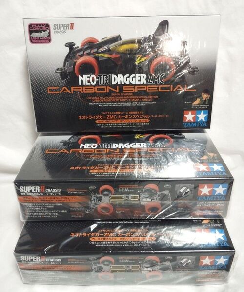 タミヤ ミニ四駆特別企画商品 ネオトライダガーZMC カーボンスペシャル スーパーIIシャーシ 3個