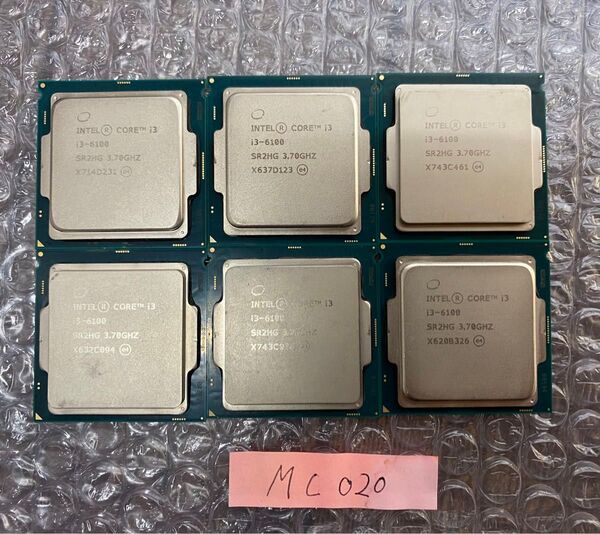 020: Intel Core i3-6100 3.70GHz SR2HG CPU 計6個