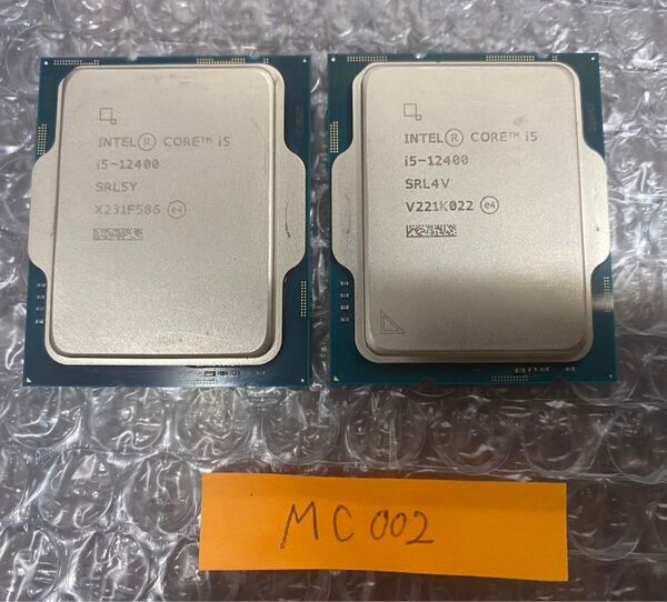 002:Intel Core i5-12400 4.40GHz LGA1700 SRL5Y SR L4V CPU 計2個