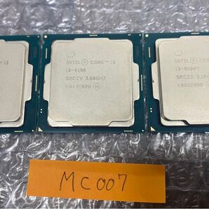 007:Intel i3-9100 3.60GHz 2個/i3-9100T 3.10GHz 1個 計3個