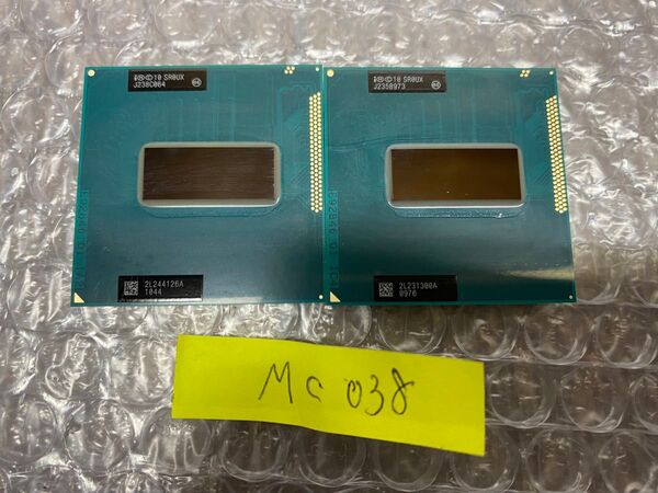 038:Intel Core i7-3630QM 2.40GHz SR0UX CPU 計2個