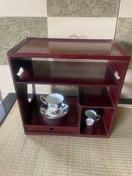 飾り棚 珍品棚 茶道具 昭和レトロ 置物 時代箪笥 小物は商品に含みません