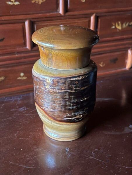 桜皮細工 茶筒揃 茶匙 くさ忠 茶壺 伝統的工芸品 新品未使用品 茶道具 古美術