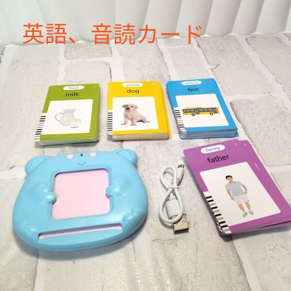 新品 英語 フラッシュカード 知育玩具 英単語カード 差し込み発音 知育 玩具 言葉 224単語 USB 充電