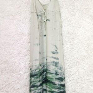 新品 ノースリーブ ワンピース 緑 Lサイズ 000030