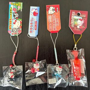 ハローキティ☆ご当地ストラップ☆4点セット