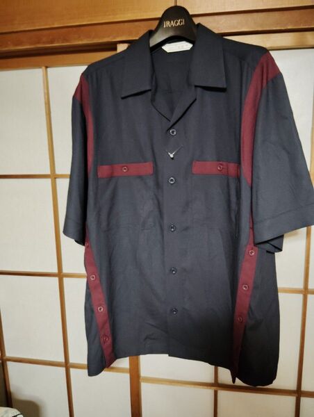 GU rokhコラボ オープンカラーシャツネイビーXL正規品美品