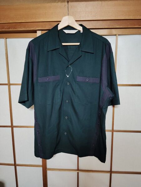 GU rokhコラボ オープンカラーシャツグリーンM正規品美品