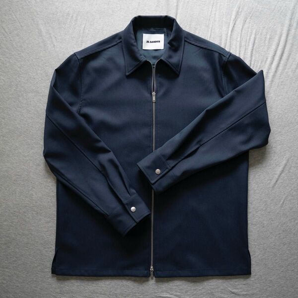 JIL SANDER ジルサンダー ジップアップシャツ 41 Blue、スラックス 44 Blue