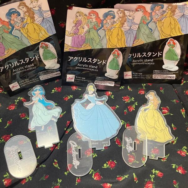 ディズニー プリンセス アクリルスタンド ジャスミン シンデレラ ベル