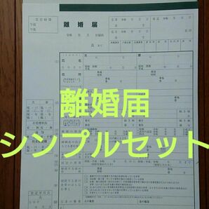 離婚届1部、記入方法見本セット 法令用紙 全国共通用紙 a27