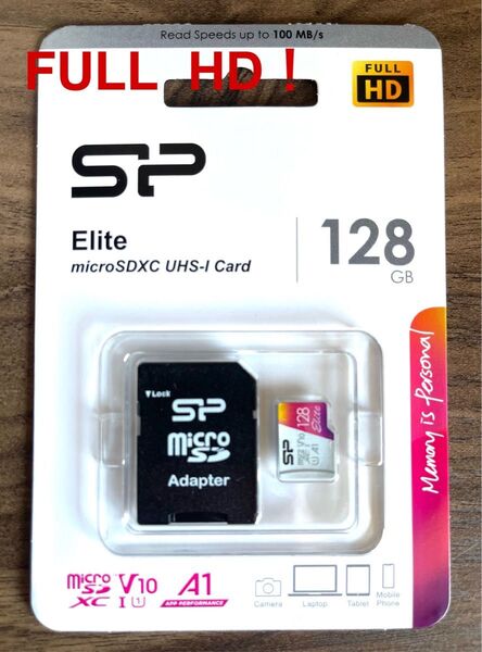 microSDカード 128GB (FULL HD)シリコンパワー